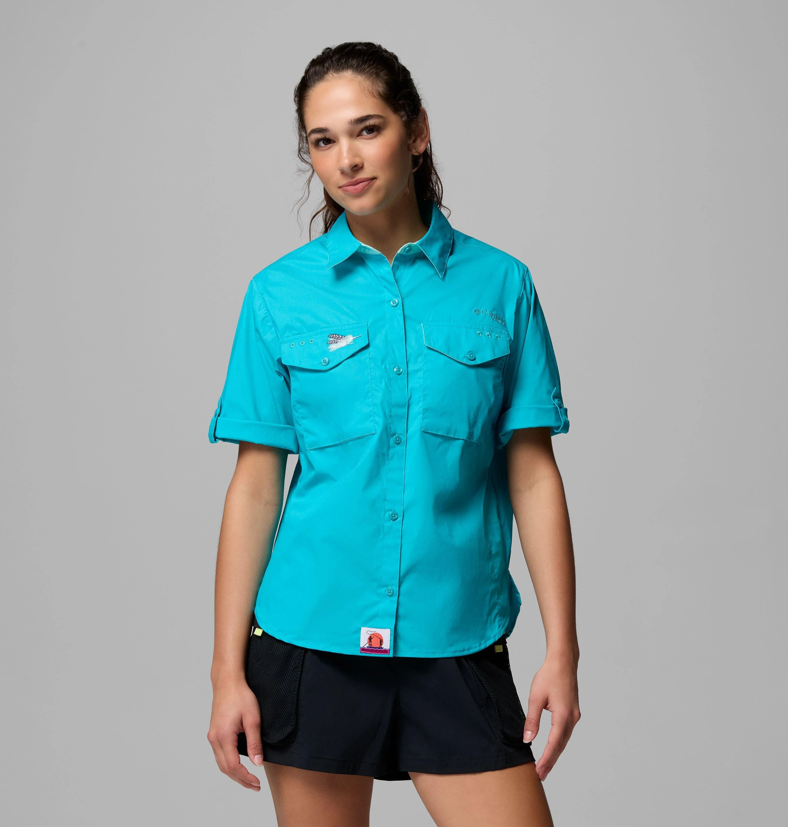 Women's PFG Bonefish Flats Short Sleeve Shirt - 1