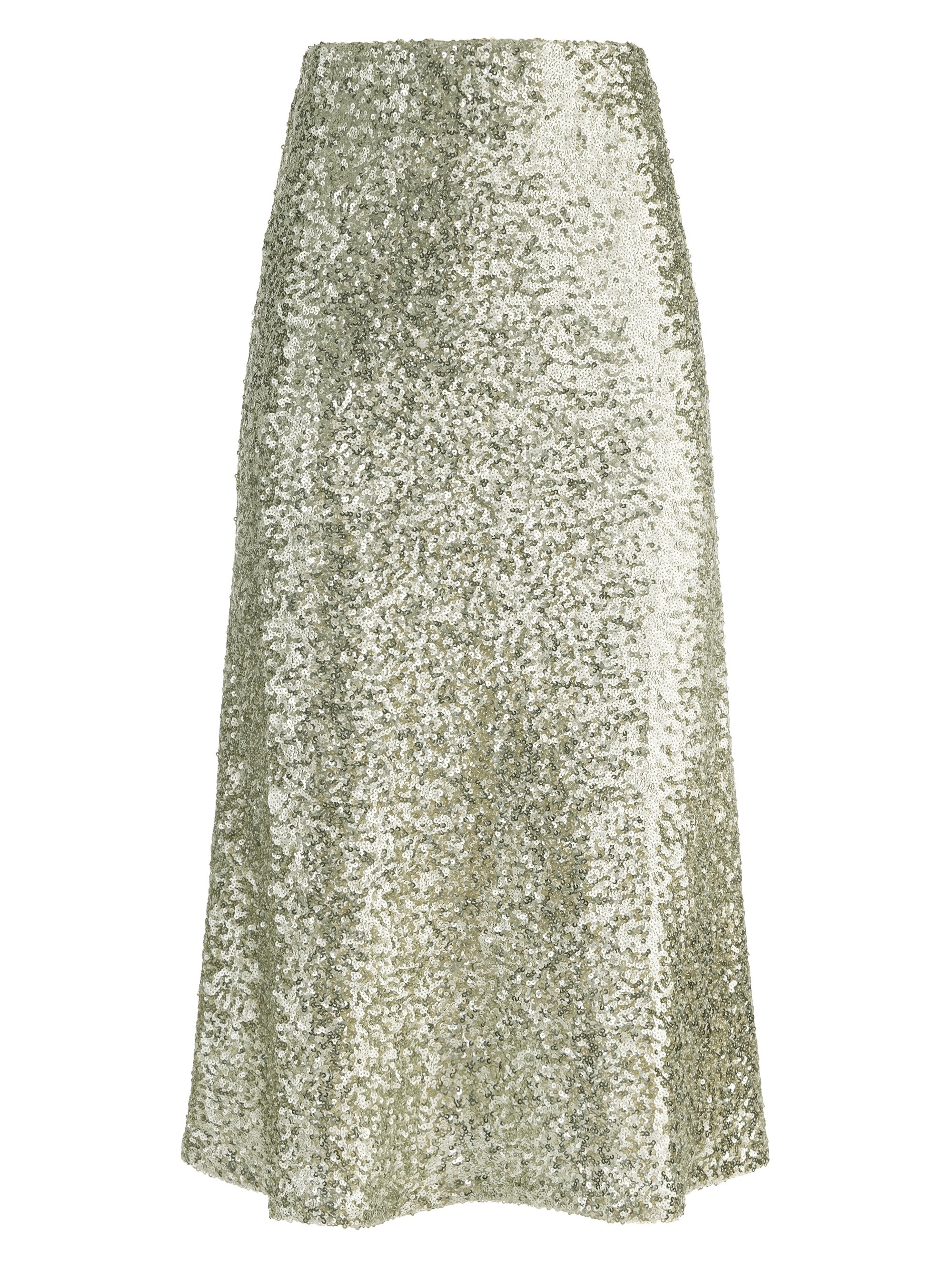 MAEVE SEQUIN KICK FLARE SLIP SKIRT - 1