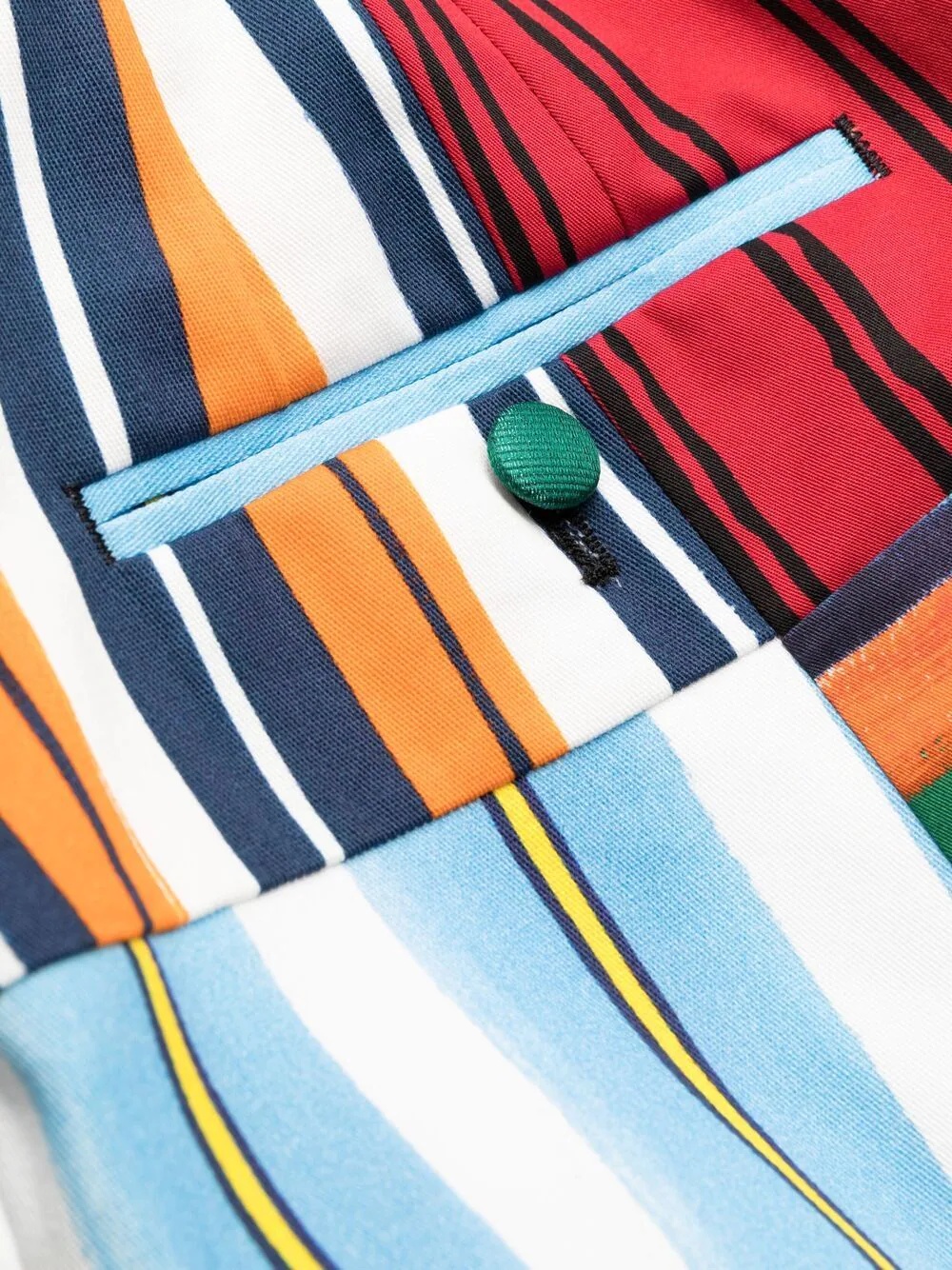 stripe-detail high-waisted trousers - 7