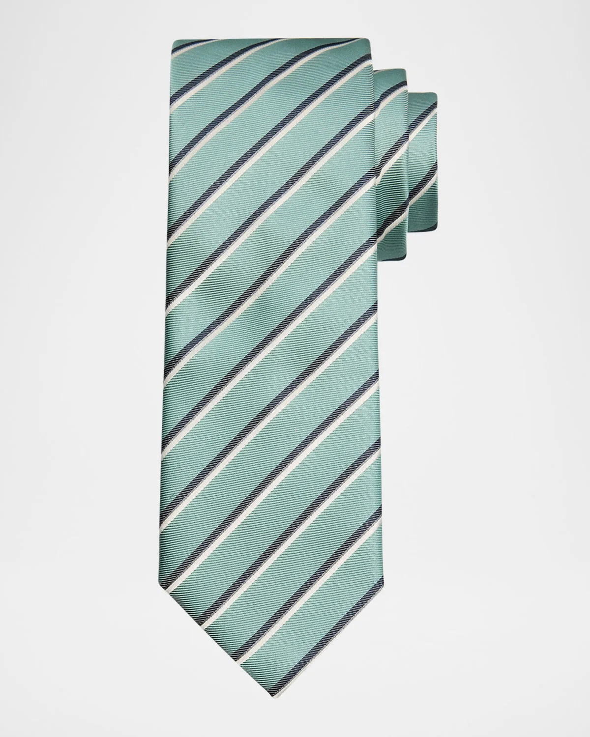 Men's Diagonal Striped Tie - 1