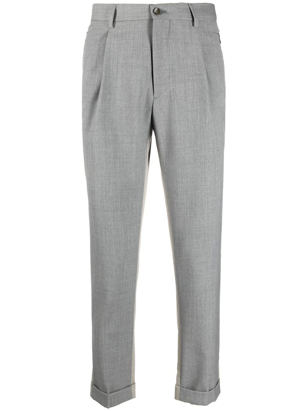 panelled straight-leg chinos - 1