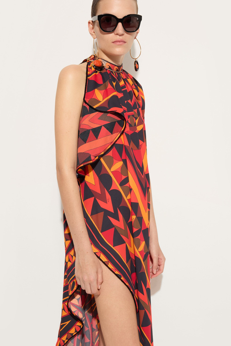 MANUBA PRINT SILK DRESS 5
