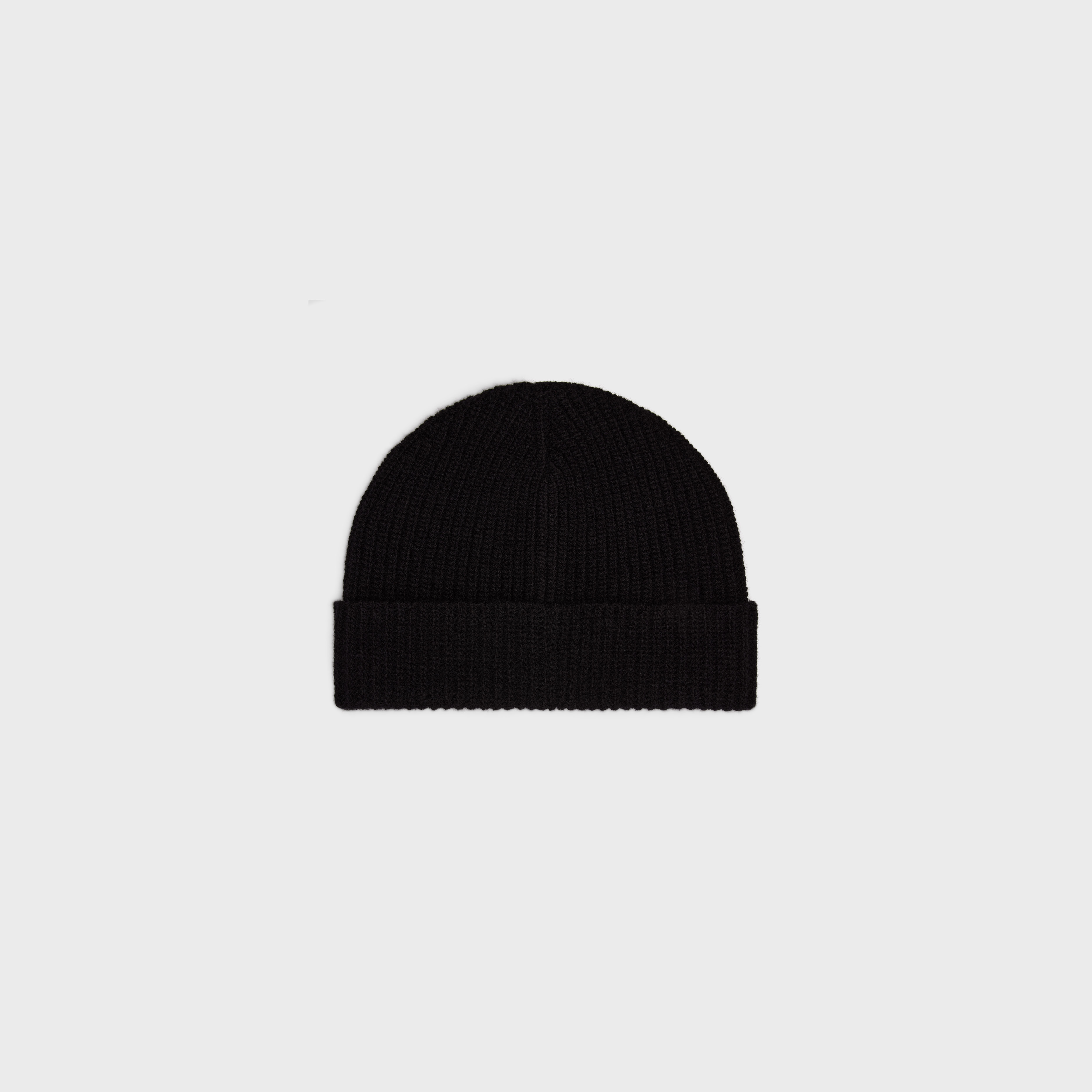 initial beanie in ribbed wool - 2