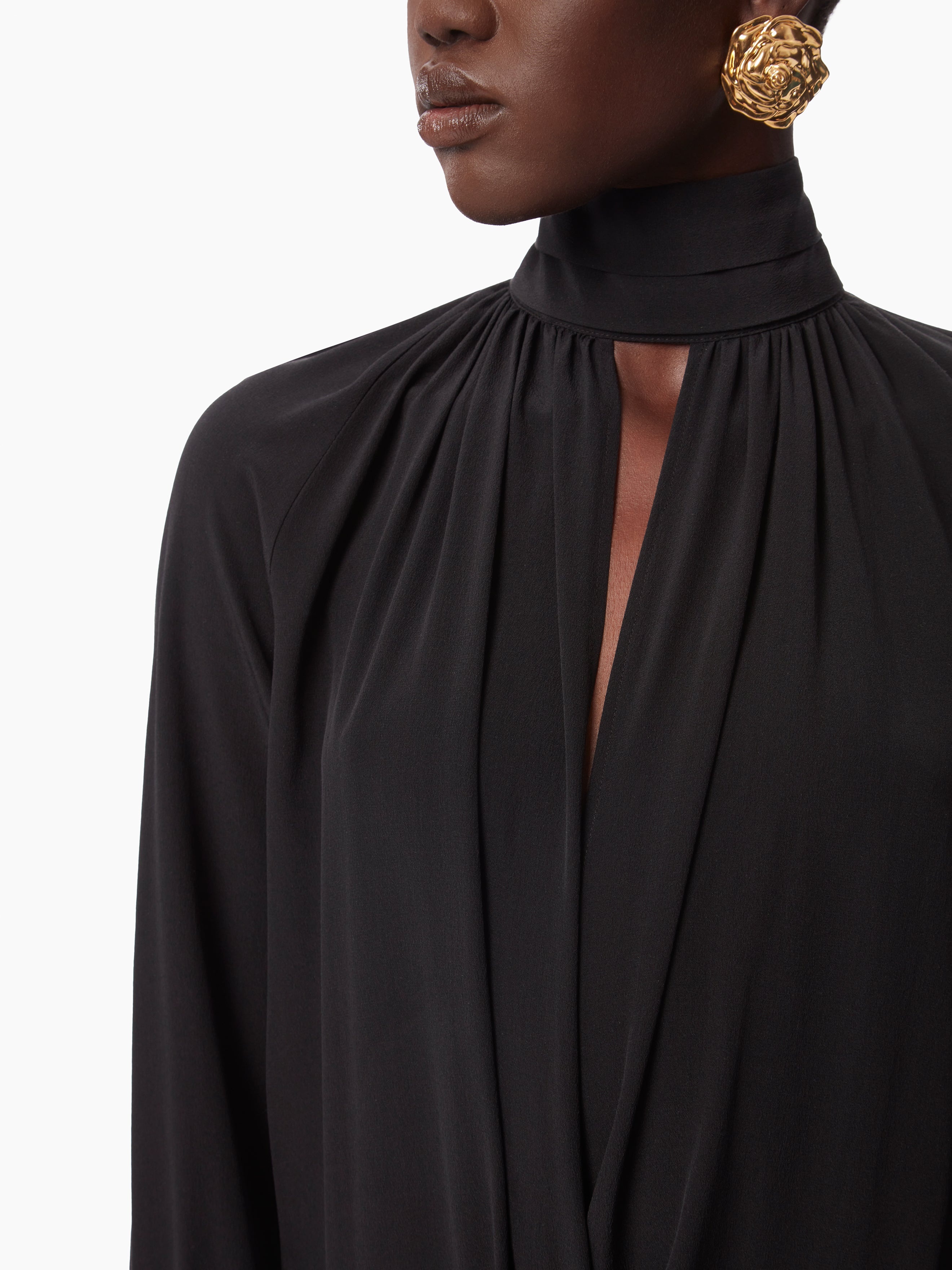 HIGH NECK MIDI DRESS - 3