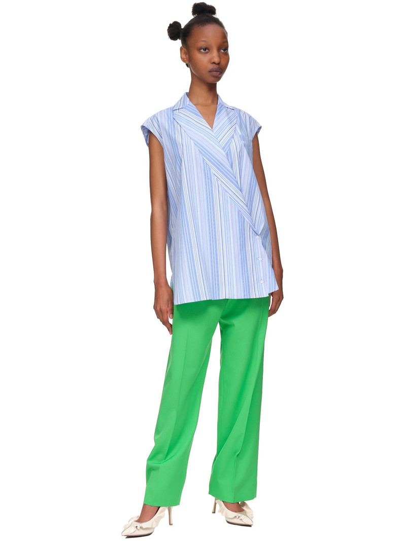 NINA RICCI Sleeveless Criss-Cross Blouse outlook