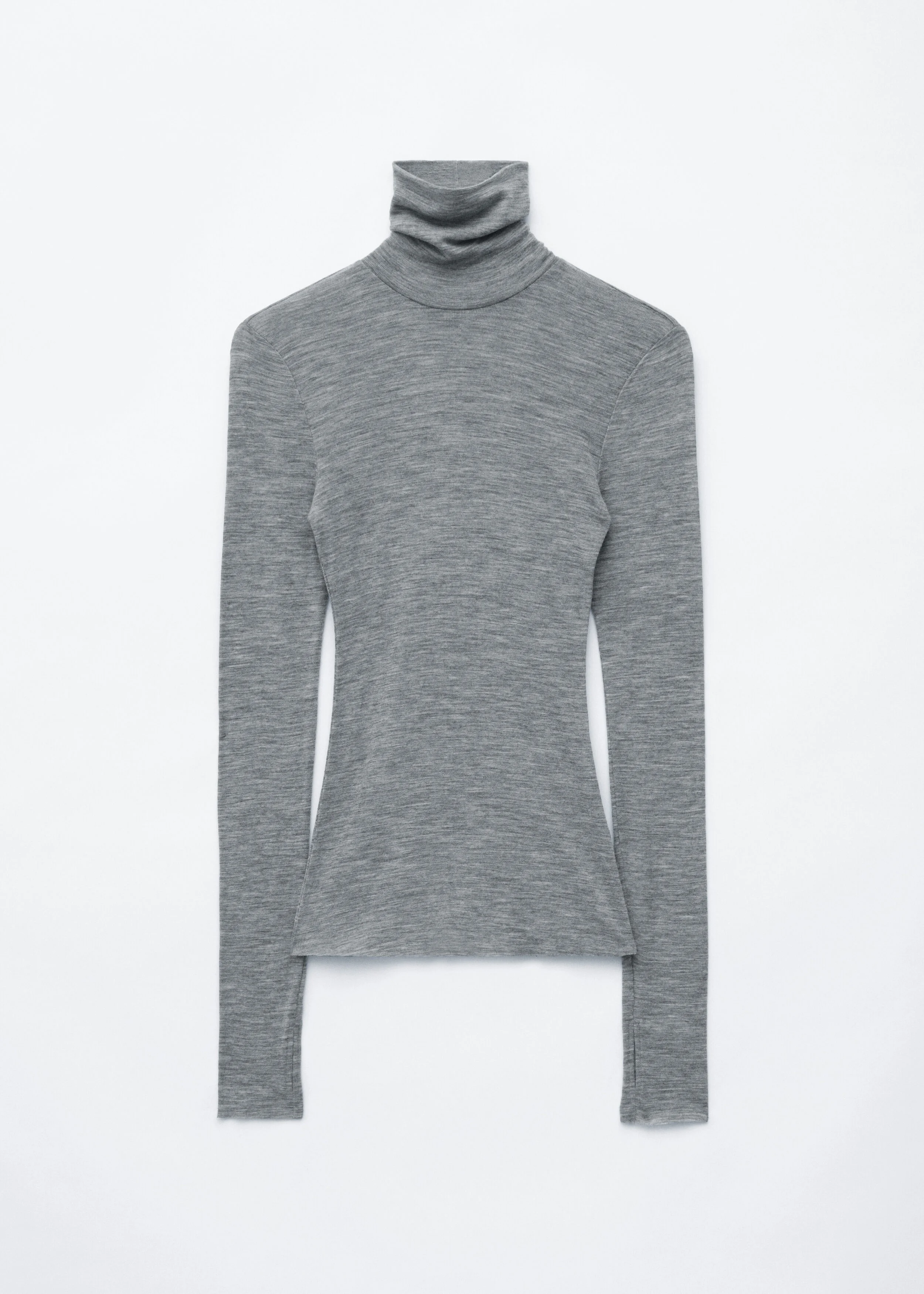 Wool Turtleneck Top - 1