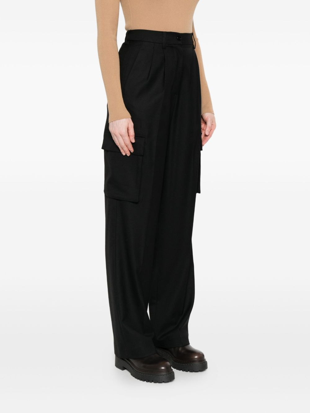 pleated cargo trousers - 3