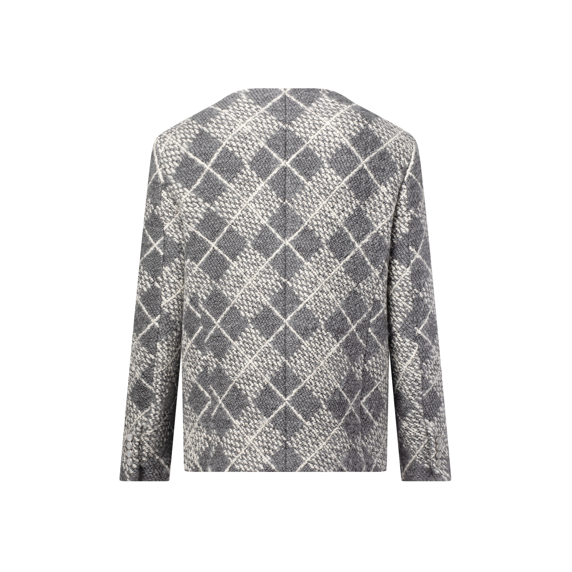 Chic Collarless Wool Jacket - 3