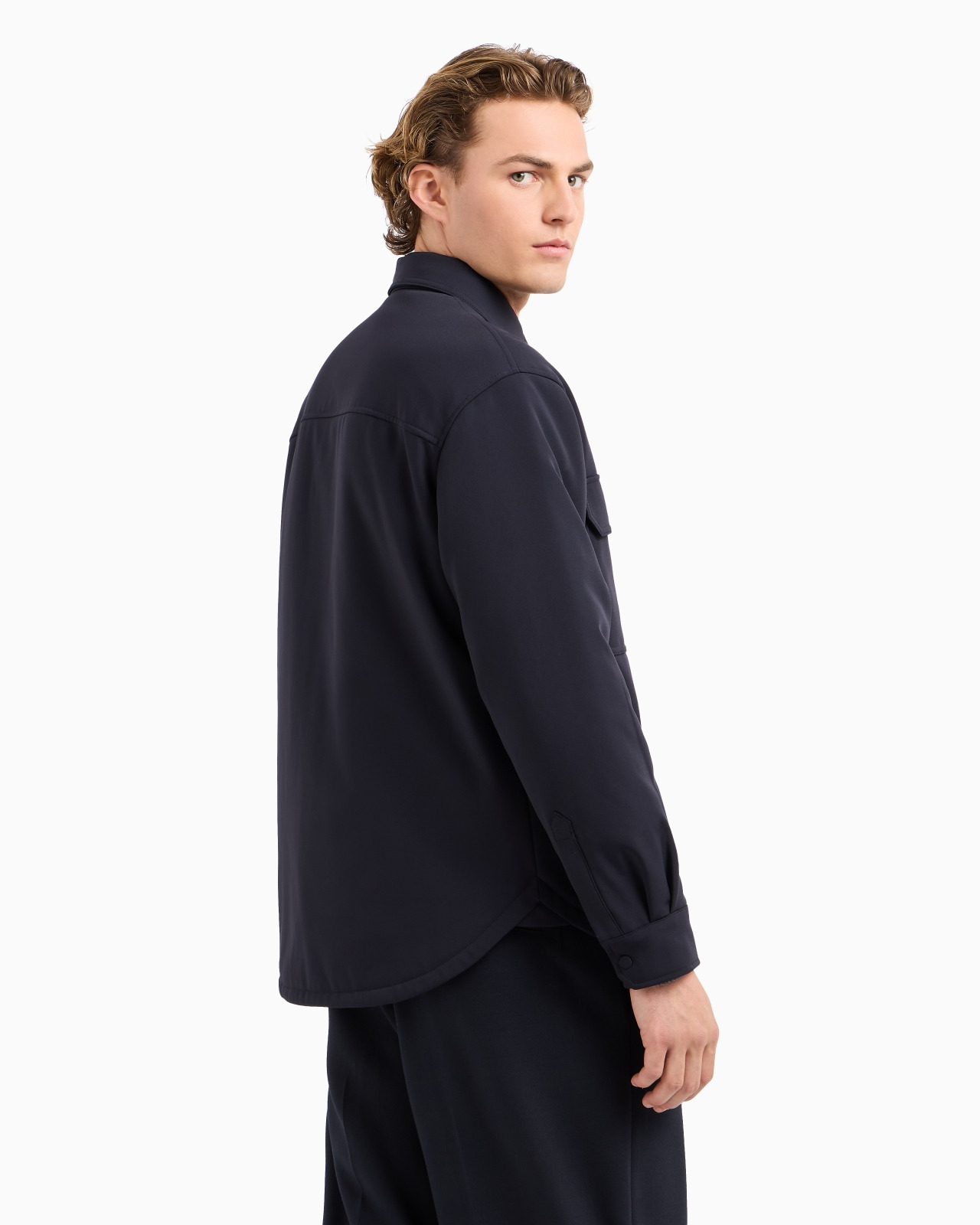 Soft nylon comfort-fit shirt jacket - 3