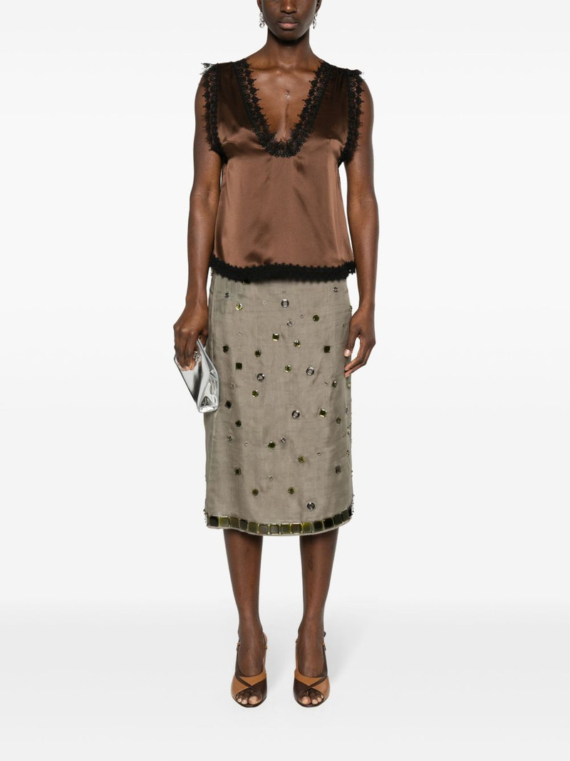 VIKTOR & ROLF lace-trim silk camisole outlook