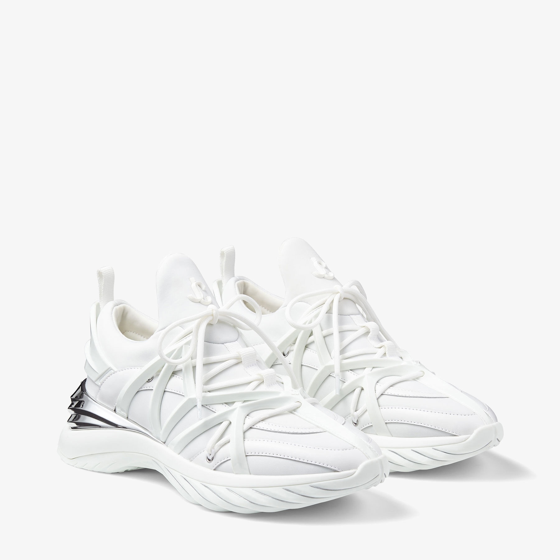 スニーカー JIMMY CHOO COSMOS F NEOPRENE LEATHER SNEAKERS Jimmy Choo Cosmos/F Neoprene & Leather Sneaker - ShopStyle