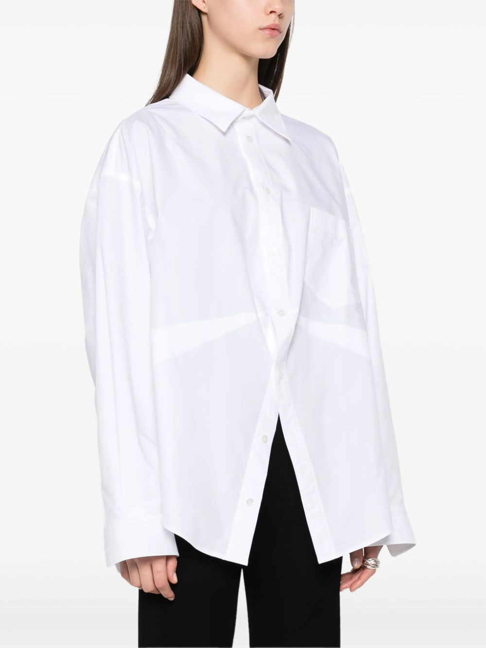 logo-embroidered shirt - 3