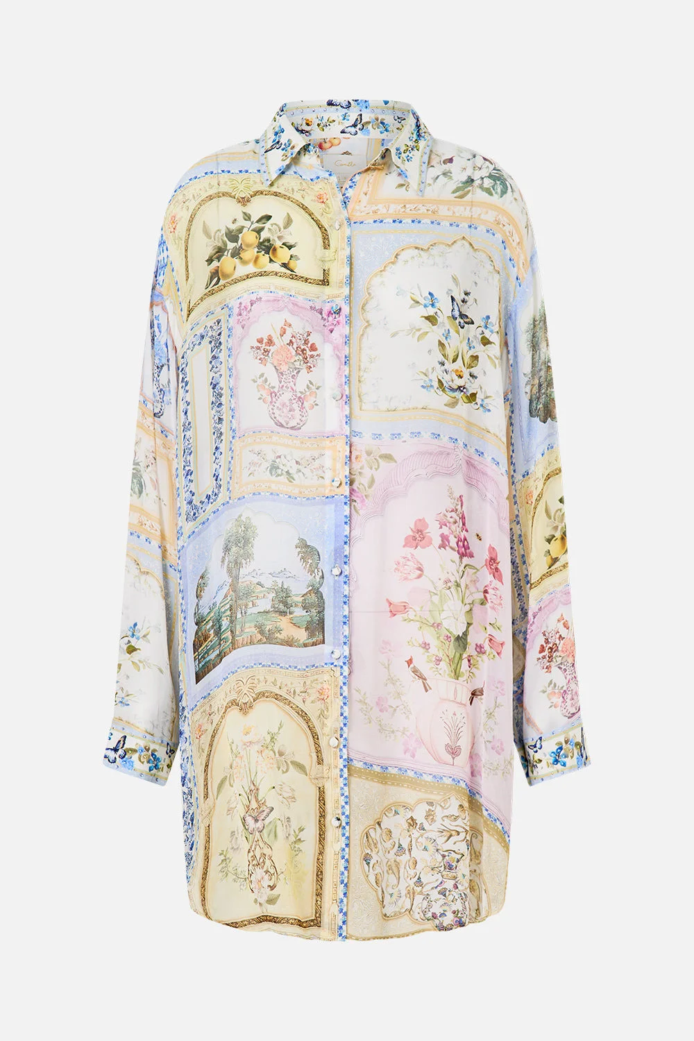 SHIRT TUNIC WITH SIDE BUTTONS - 1