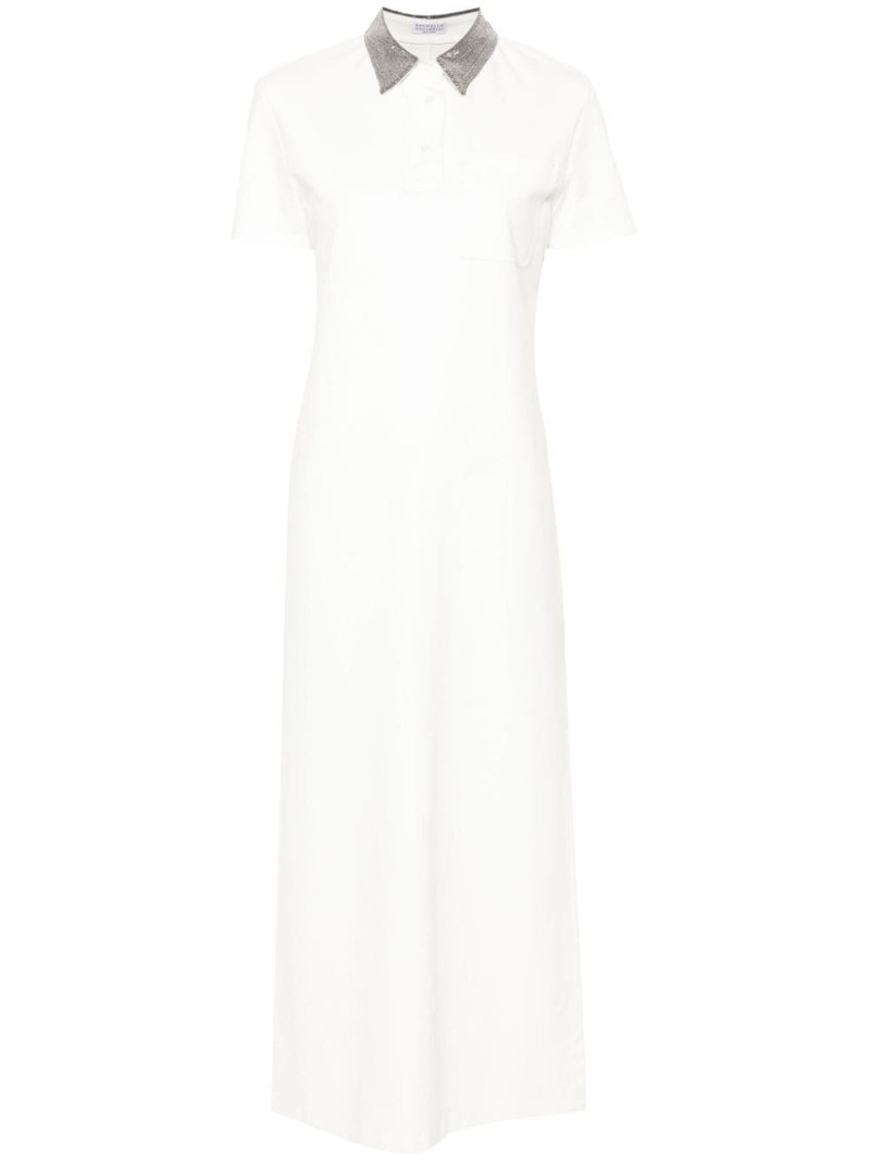 Monili-embellished polo dress 1
