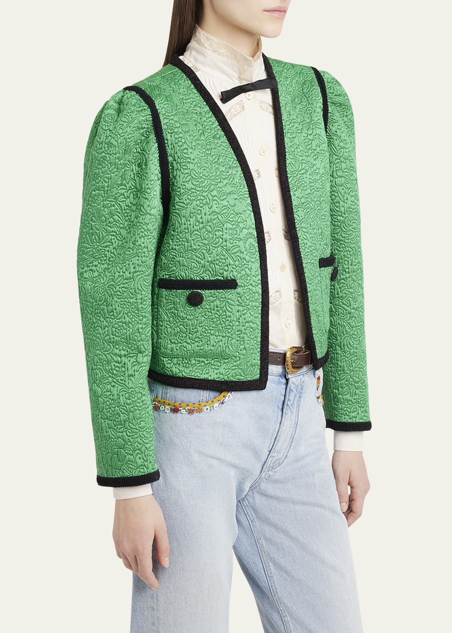 Floral Quilted Jacket - 4