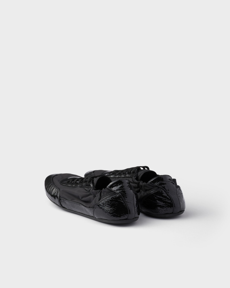 Collapse Re-Nylon and leather sneakers 5