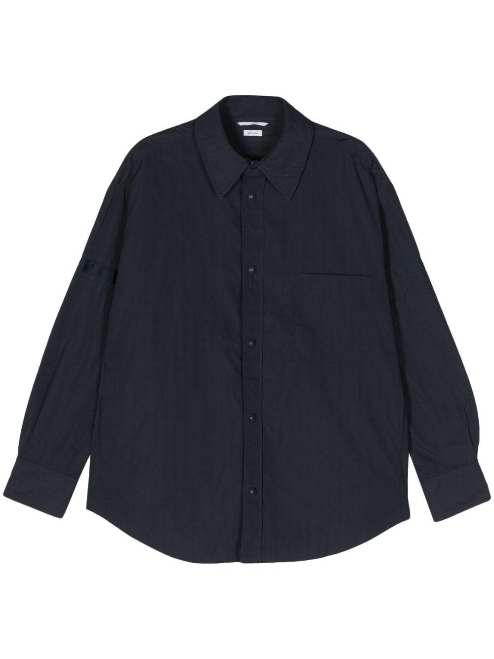 oversized-collar ripstop shirt jacket - 1