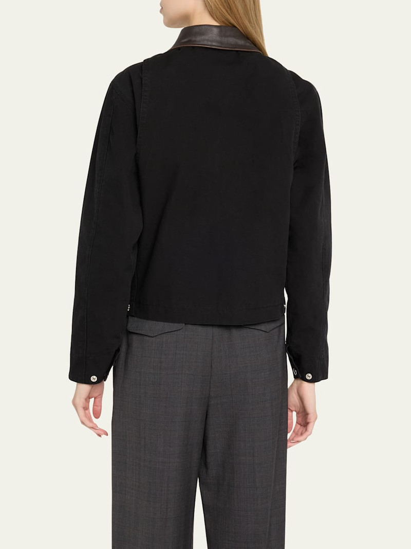 Tonywack Leather Collar Work Jacket outlook