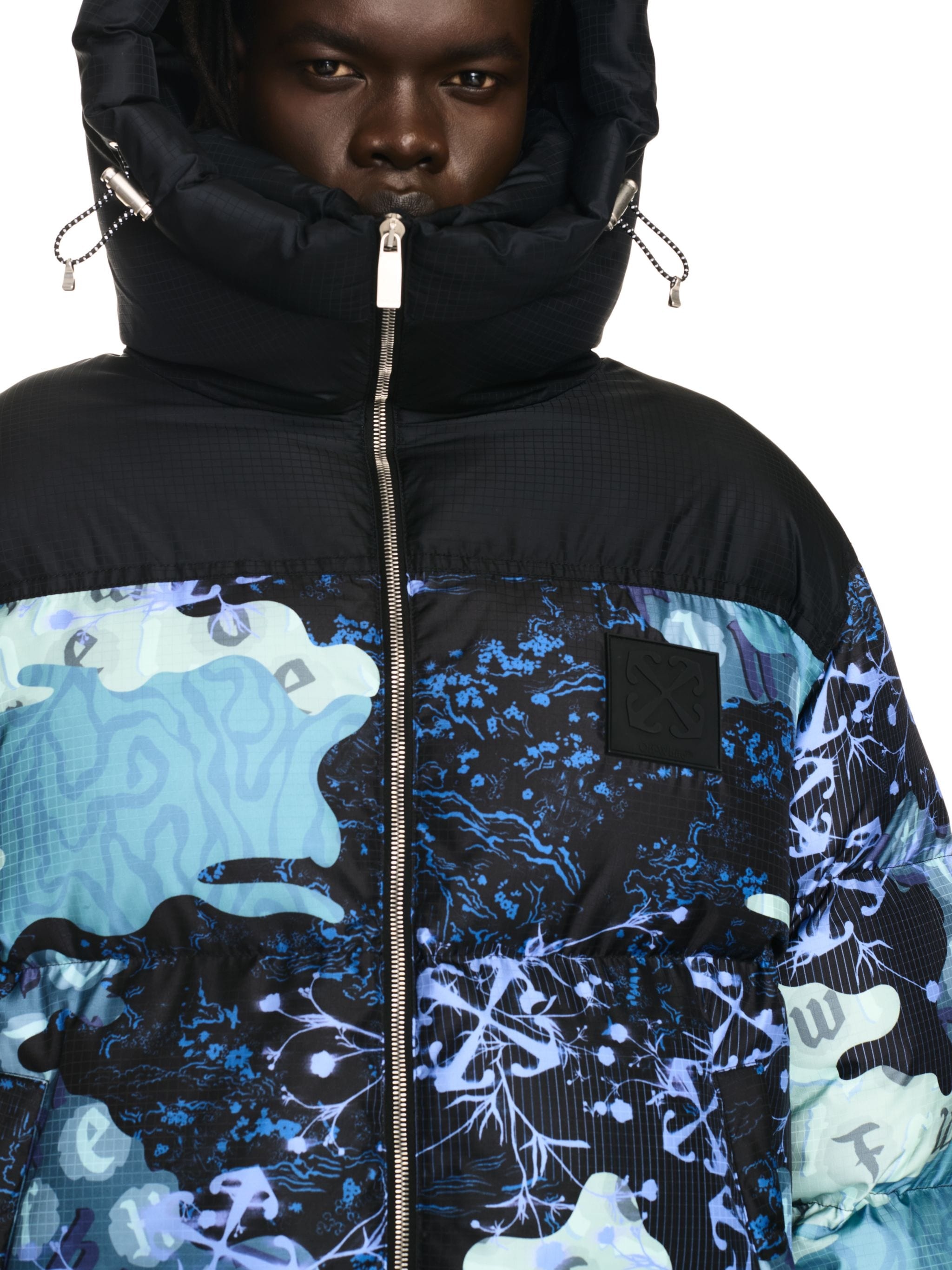 Blue Camo Nylon Down Puffer - 5