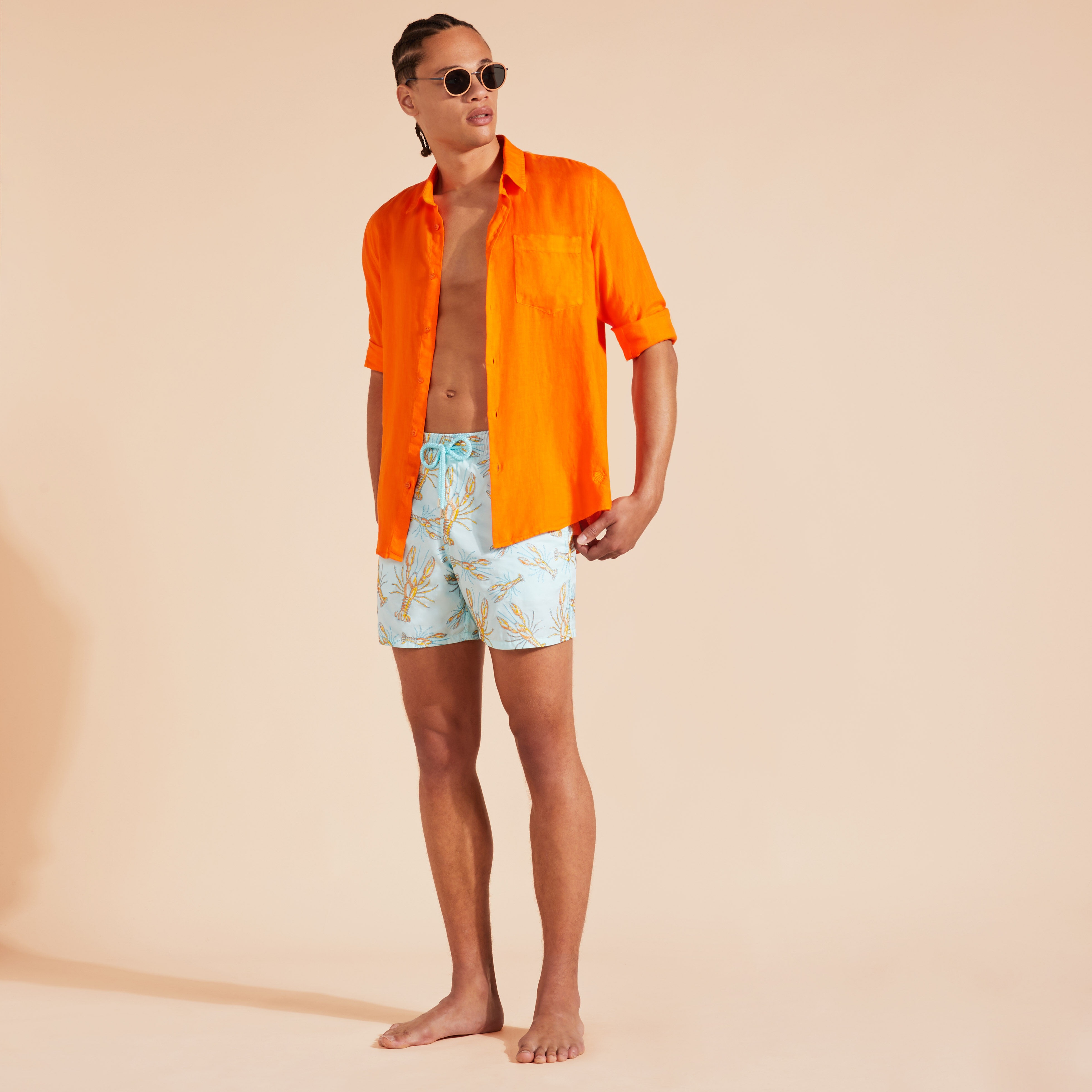 Men Linen Shirt Solid - 5