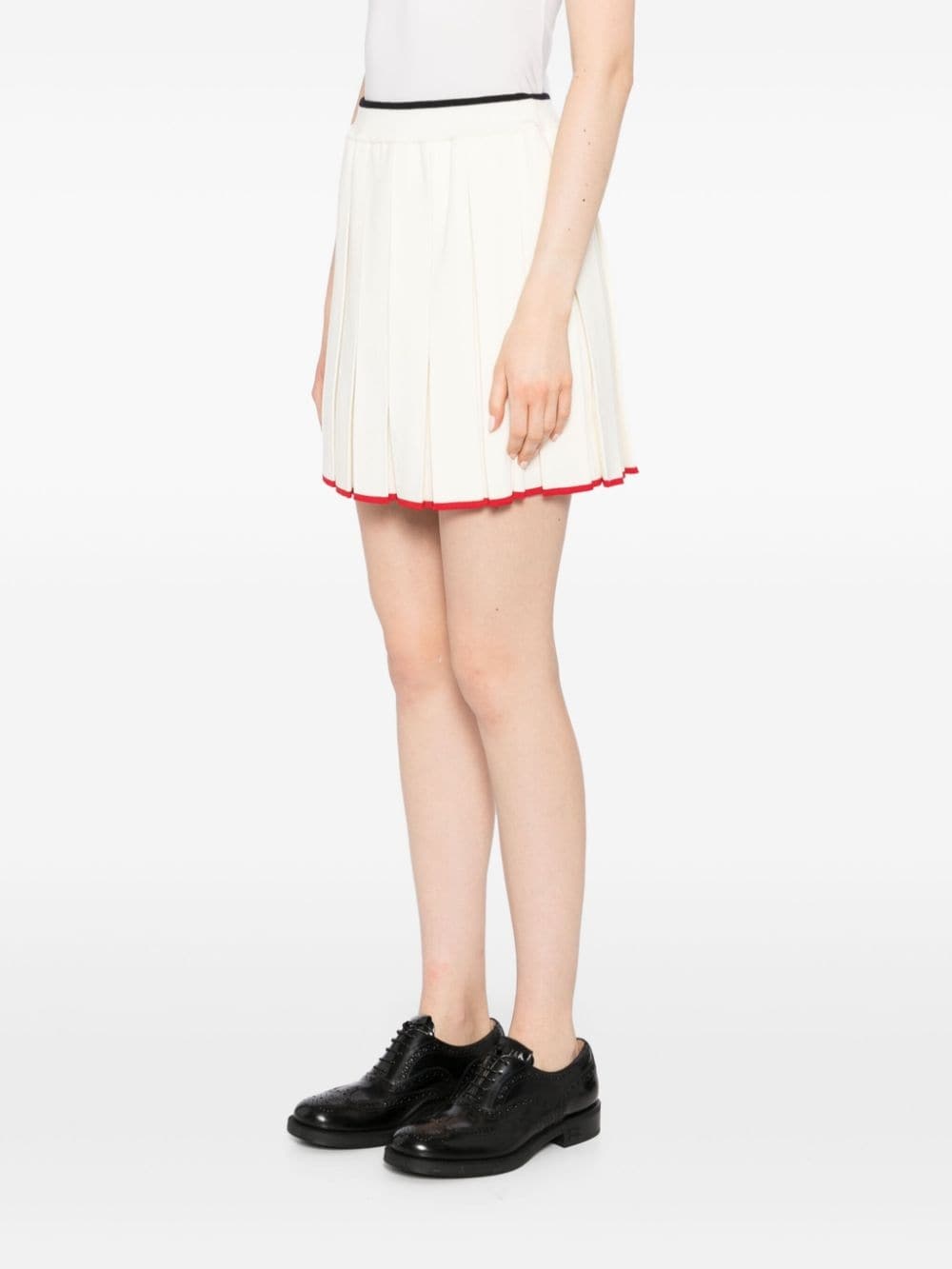 pleated knitted mini skirt - 3