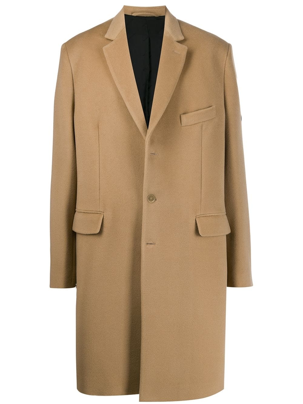 boxy single-breasted coat - 1