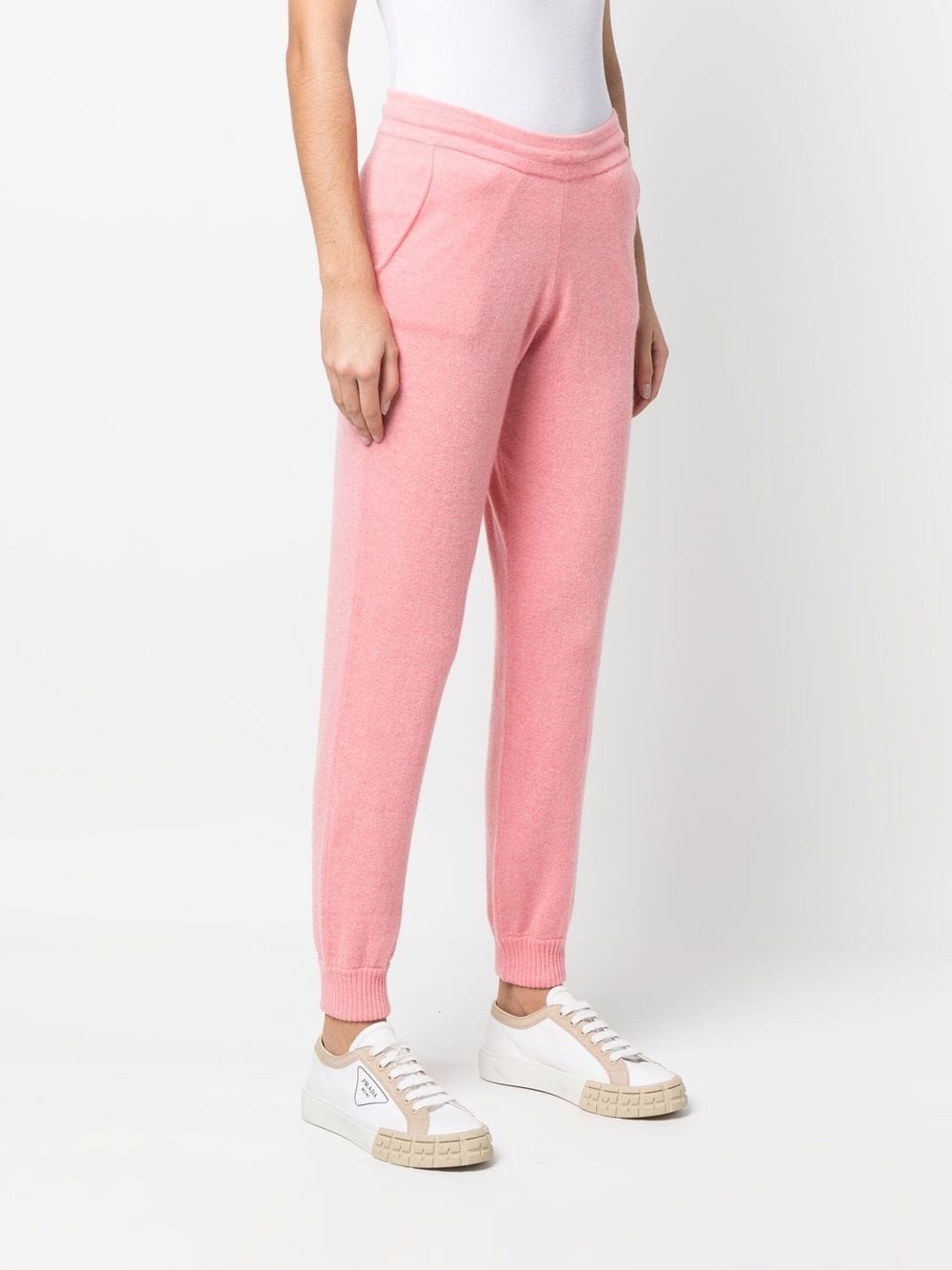 embroidered-logo cashmere track-pants - 3
