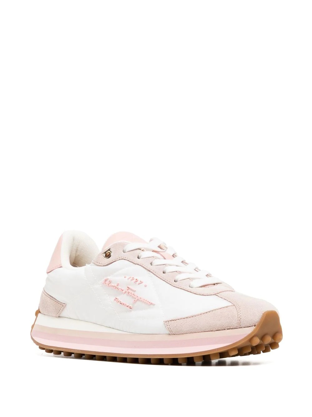 embossed-logo low-top sneakers - 2