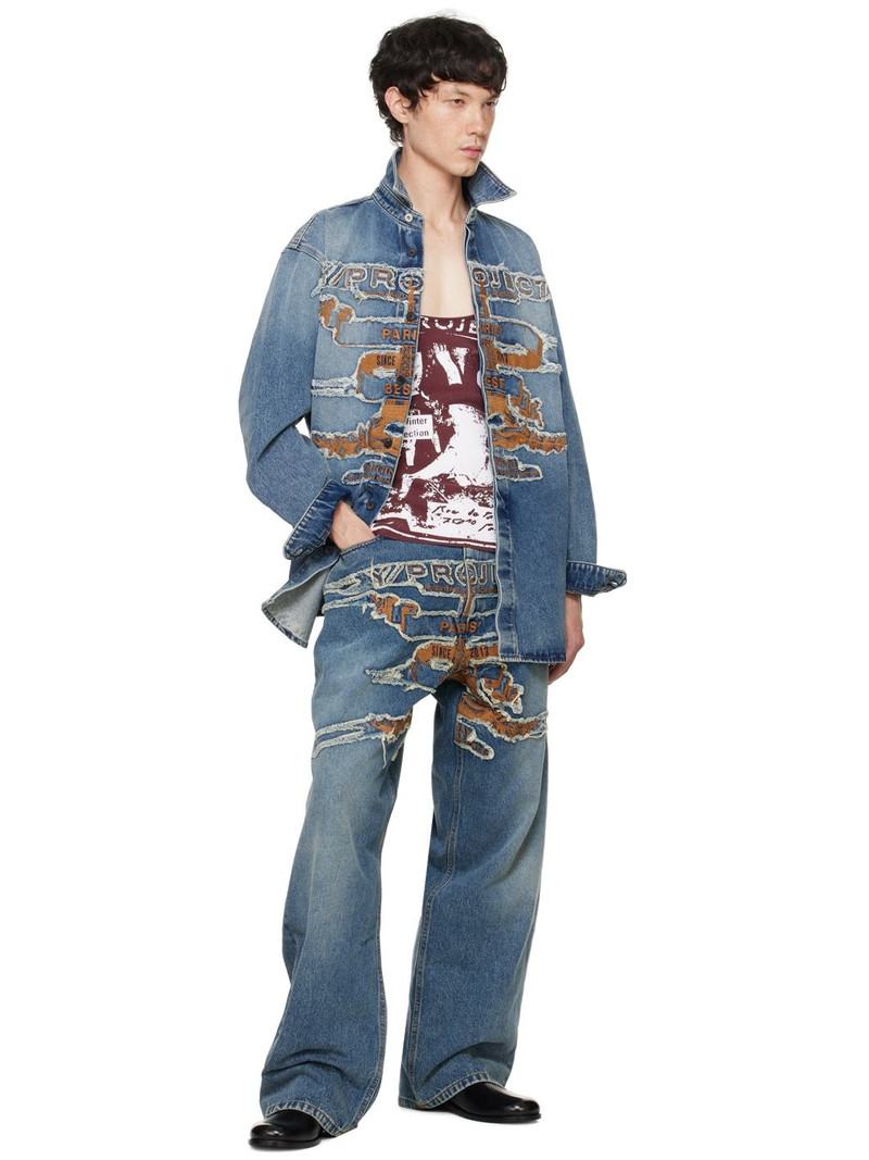 Y/Project Blue Paris' Best Patch Denim Shirt outlook