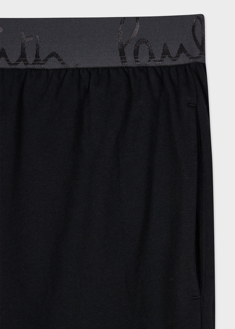 Paul Smith Black Cotton Jersey Lounge Shorts outlook