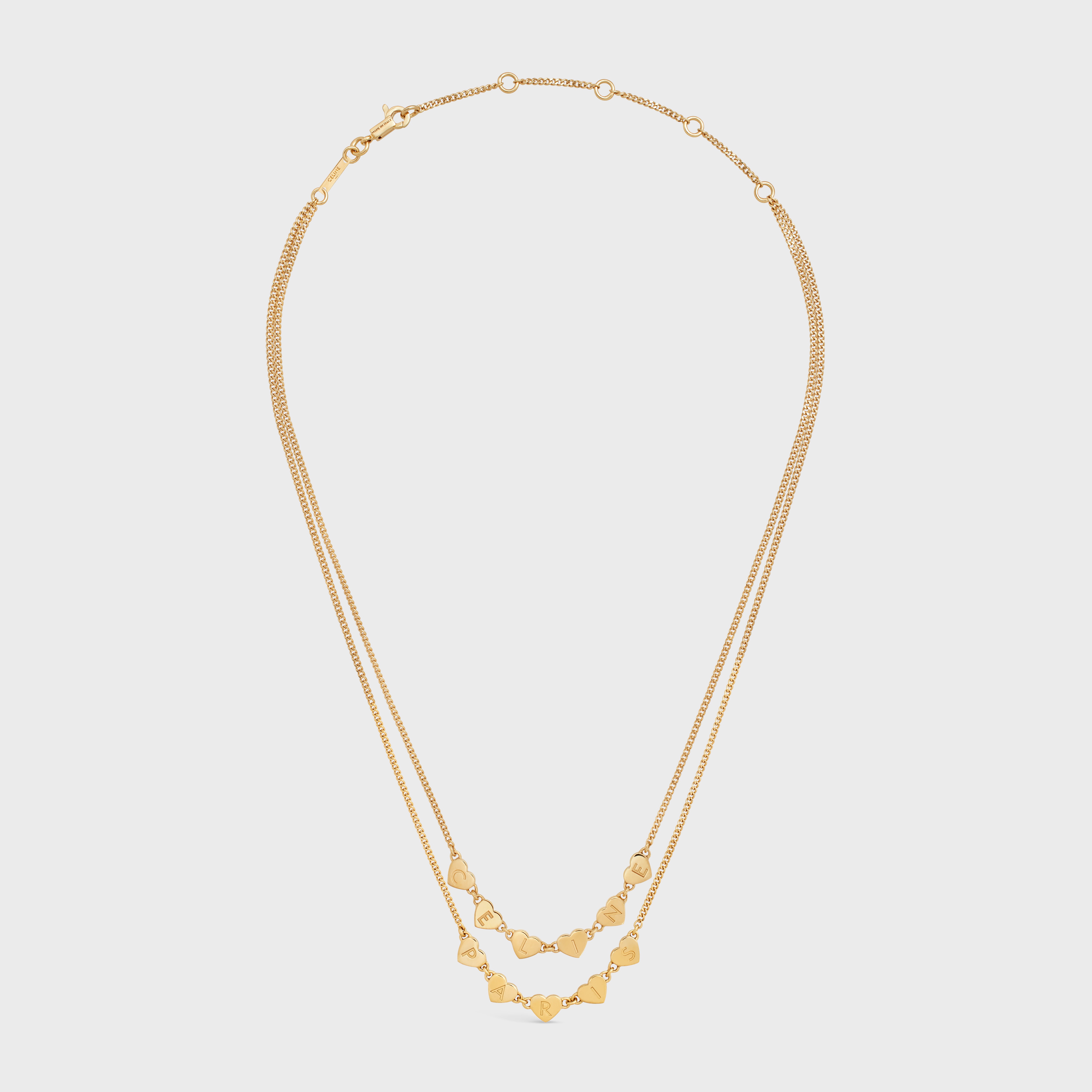 Cœur Celine Double Necklace in Brass with Gold Finish - 1