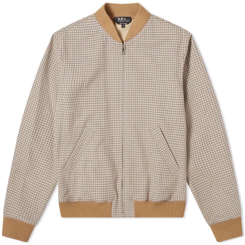 A.P.C. Gaston Checked Bomber Jacket - 1