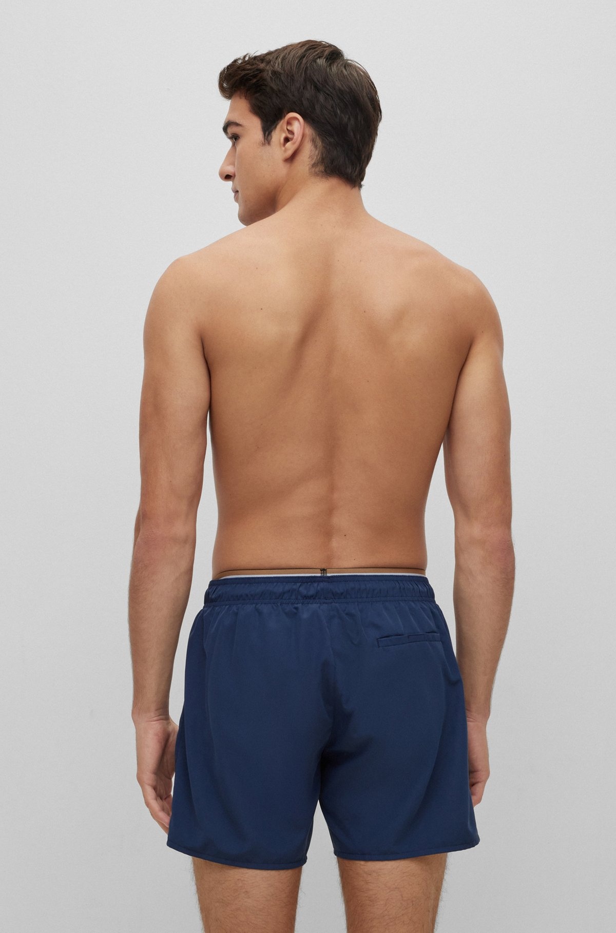 QUICK-DRY SWIM SHORTS IN RECYCLED FABRIC WITH BRANDING - 4