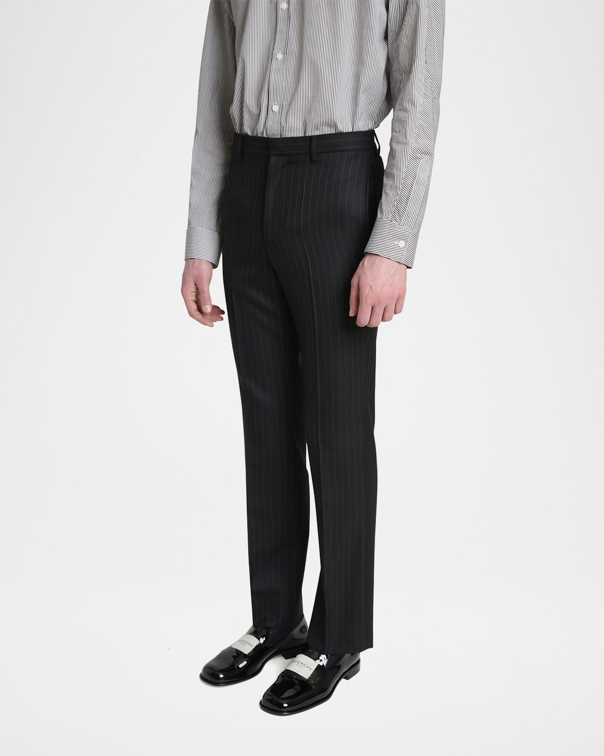Men's Classic-Fit Pinstripe Formal Trousers - 3