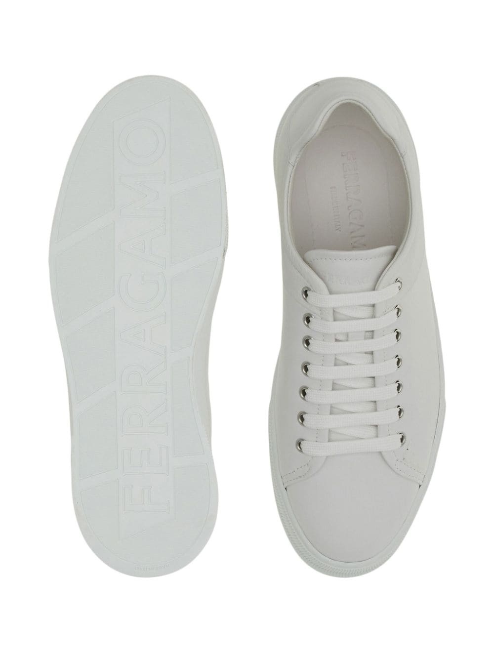 lace-up leather sneakers - 5