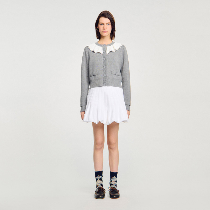 Sandro CARDIGAN WITH CONTRAST COLLAR outlook