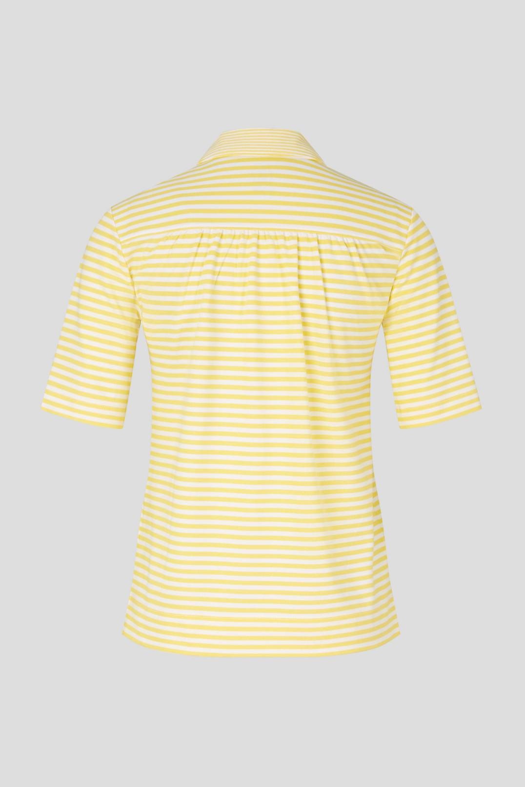 PEONY PIQUÉ POLO SHIRT IN YELLOW/WHITE - 5