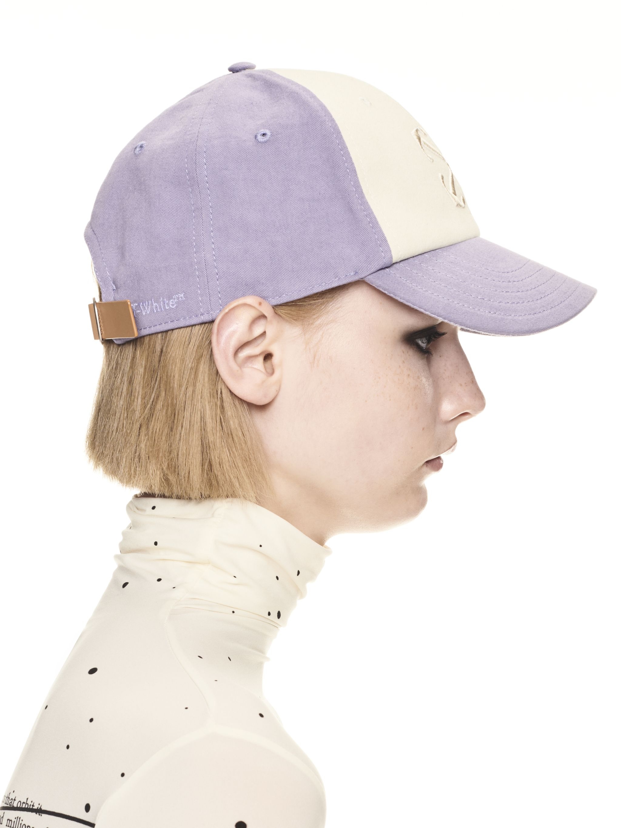 Bicol Drill Arrow Basebal Cap Lilac Whi - 5