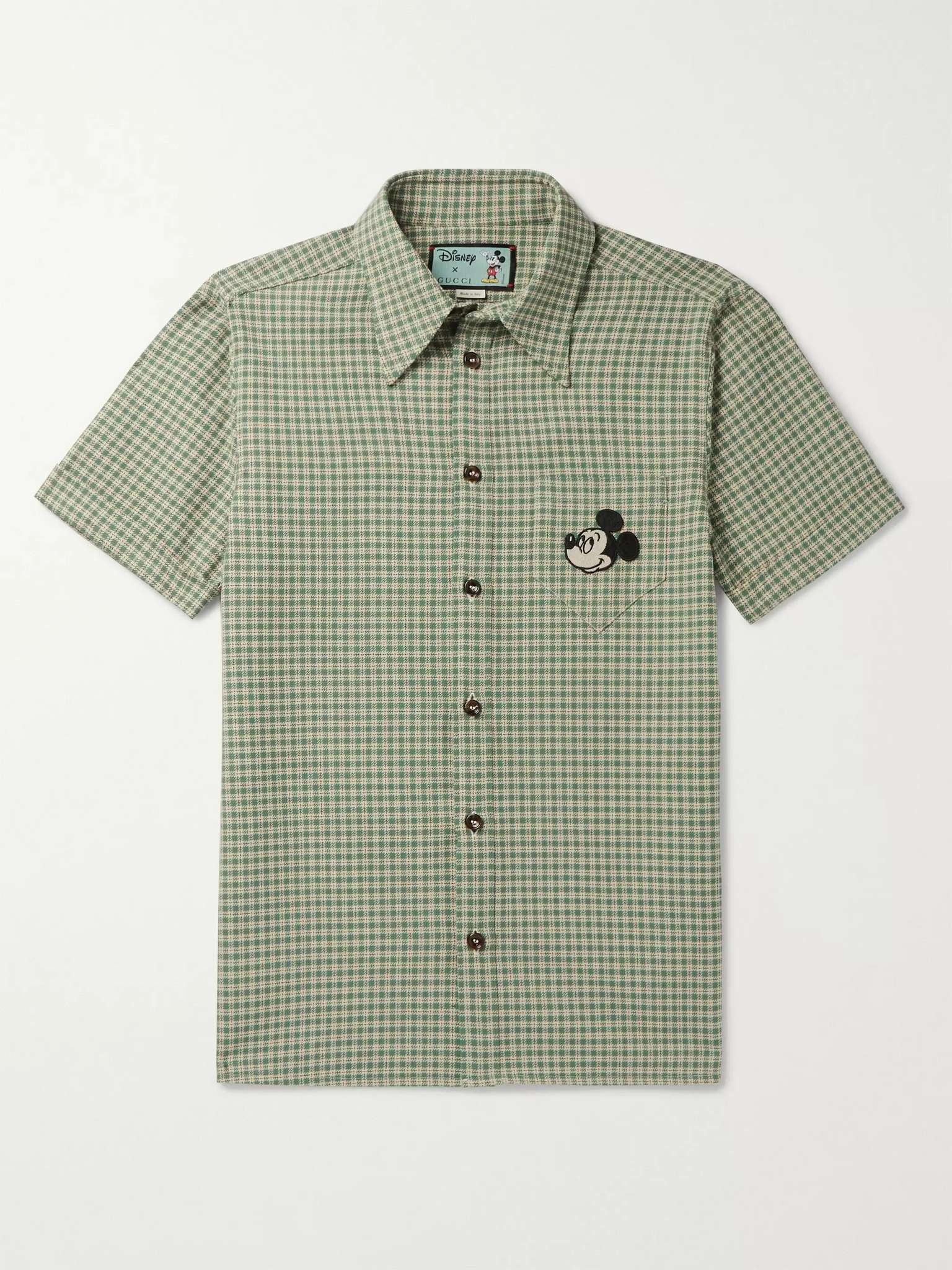 + Disney Appliquéd Checked Wool Shirt - 1