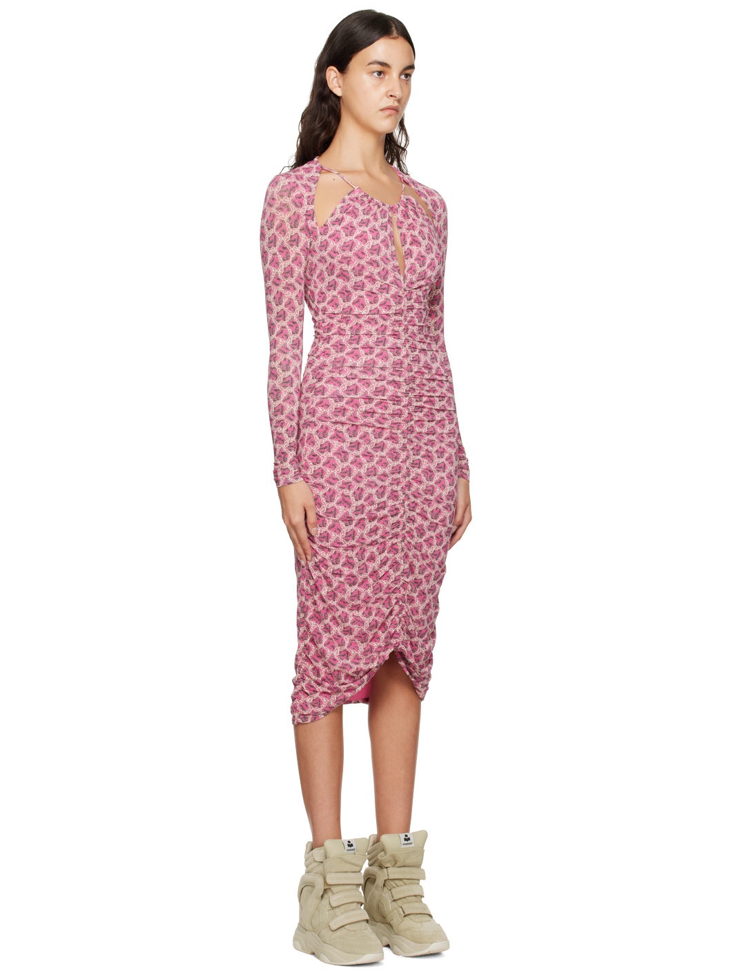 Pink Logane Midi Dress - 2