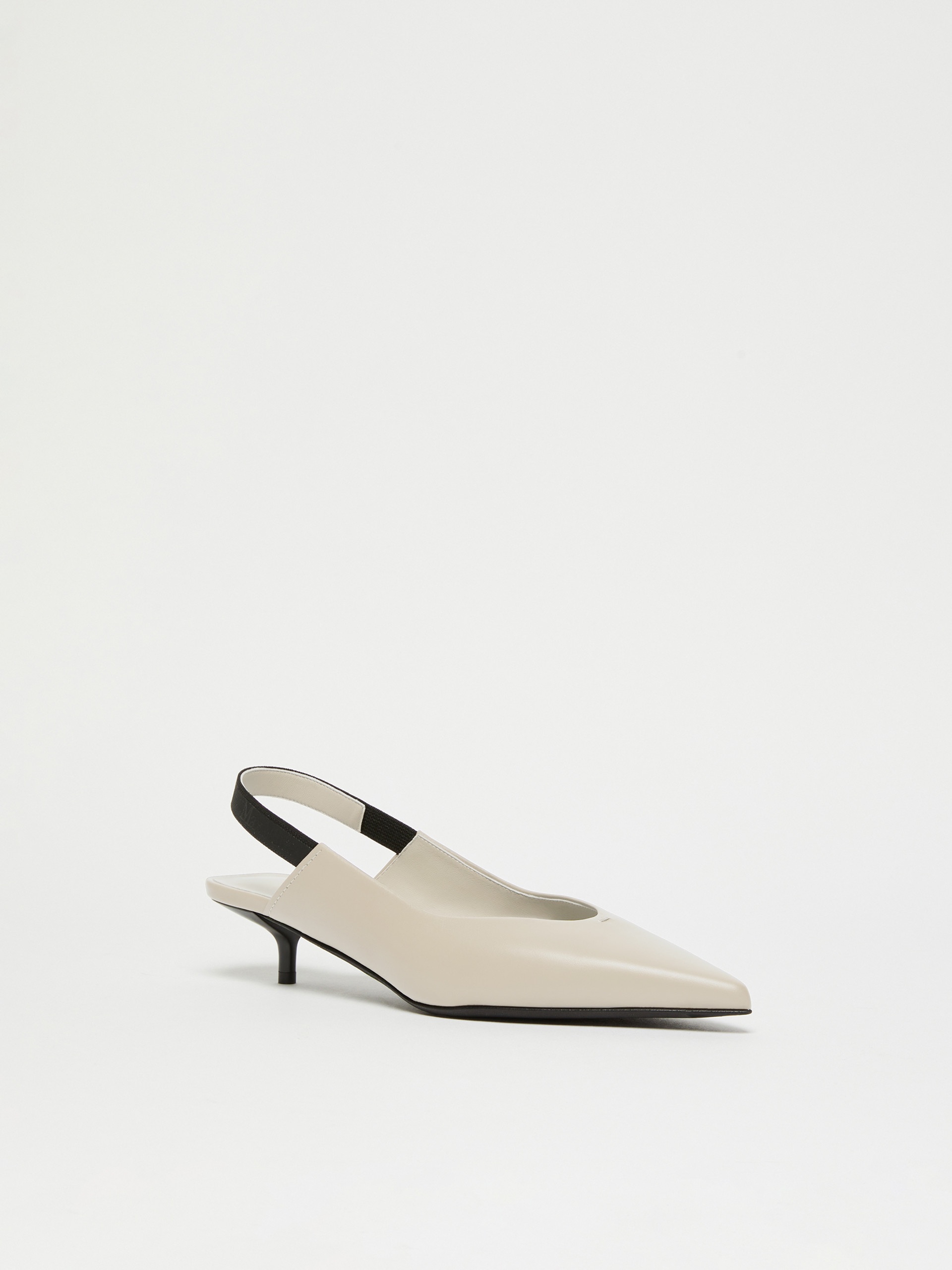 SLINGY Leather slingbacks with branded ribbon detail - 2