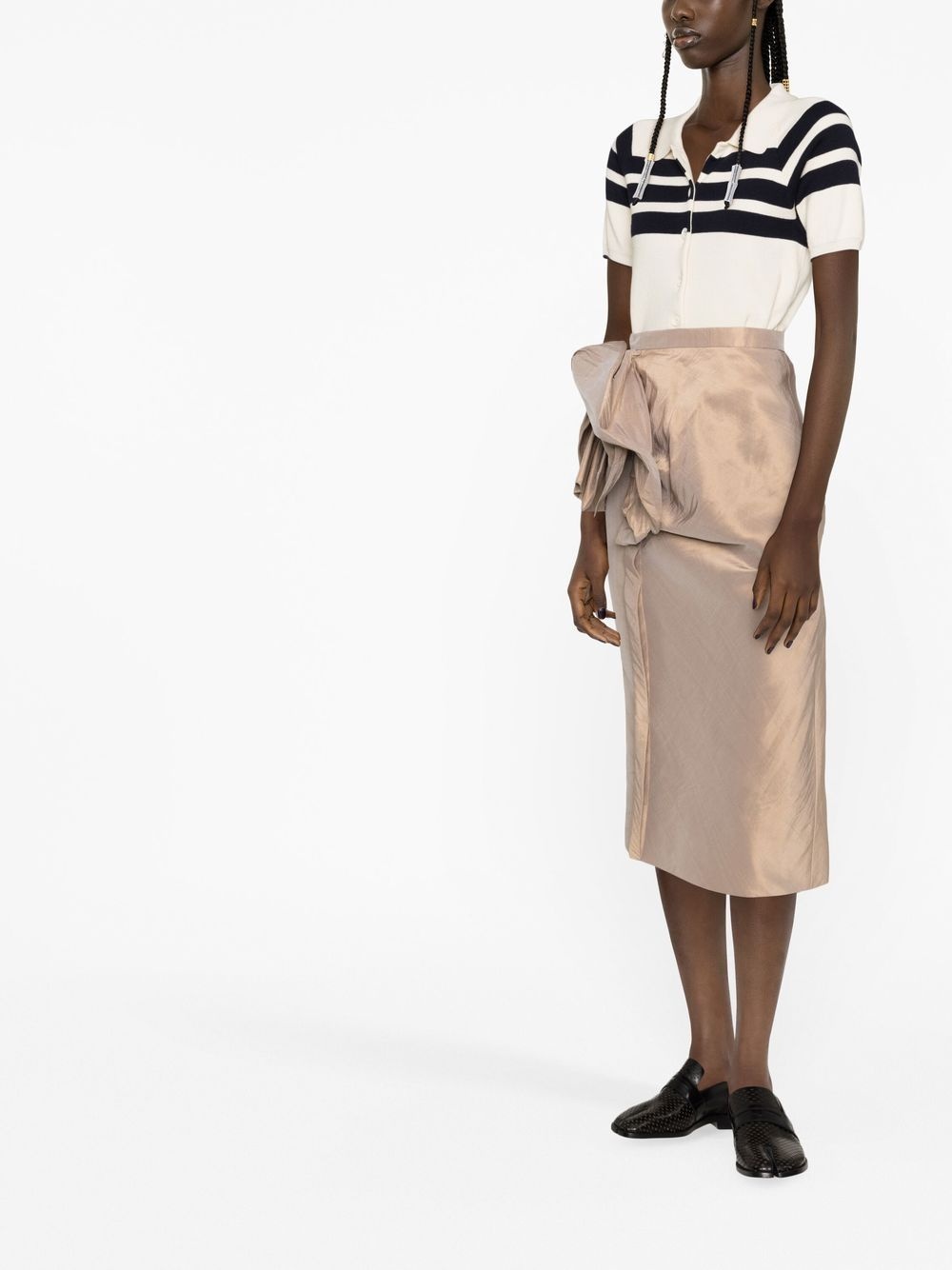 floral-detail midi skirt - 4