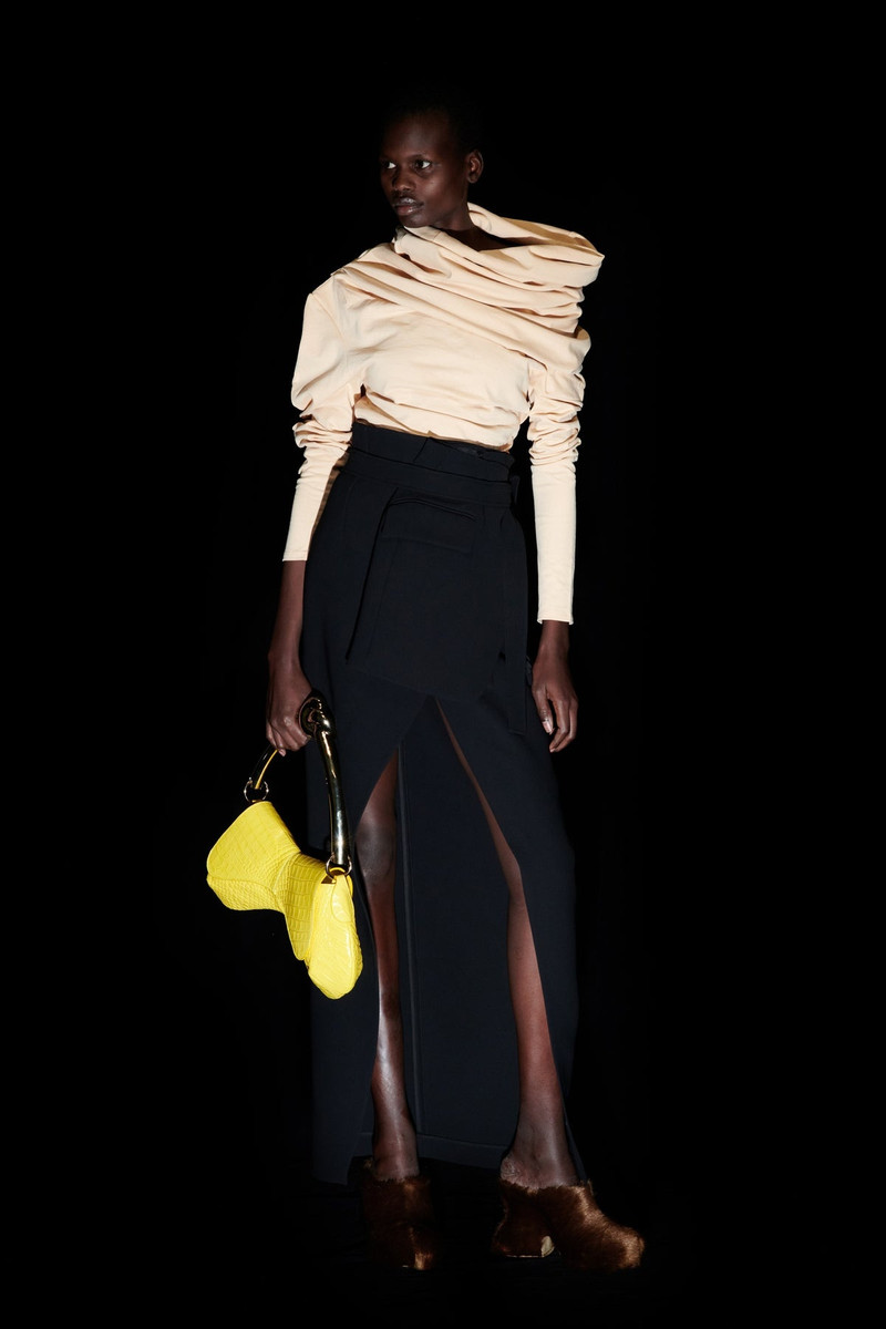 JERSEY COWL NECK TOP IVORY 8