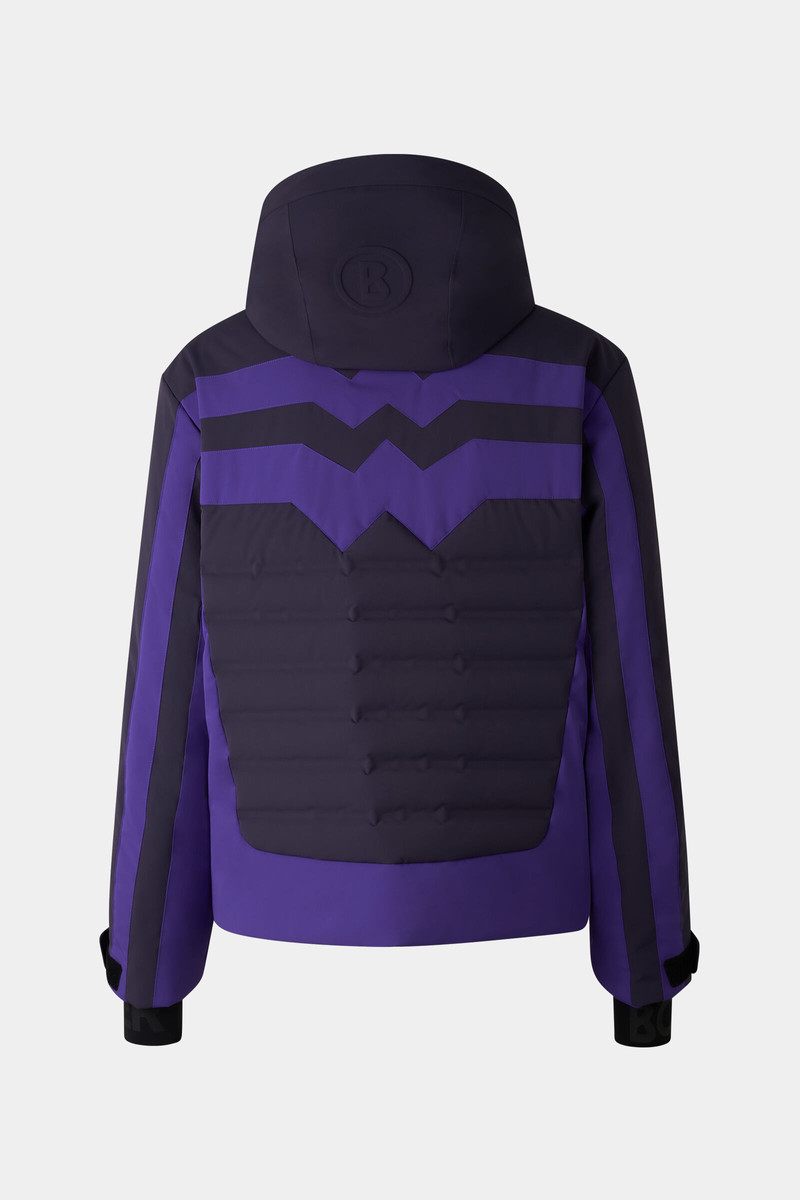 Feliks down ski jacket in Navy blue/purple 11