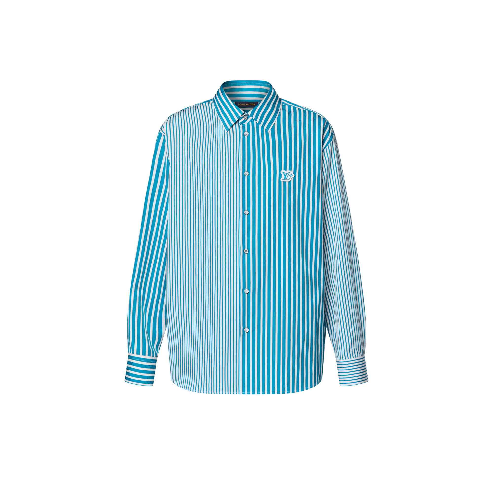 Monogram Patchwork Striped Shirt - 1