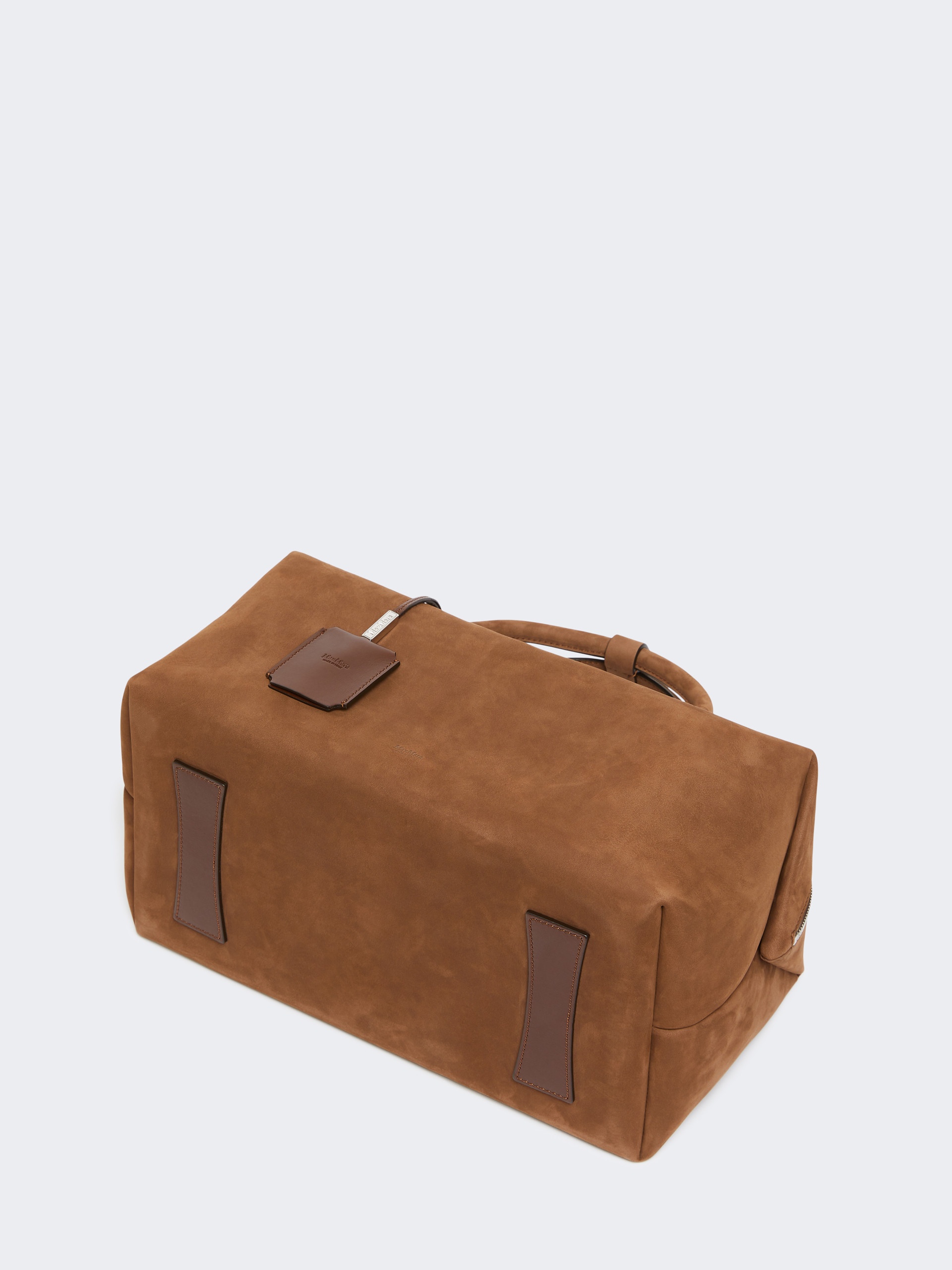HOLDALLLSUEDE Large nubuck leather Boston bag - 6