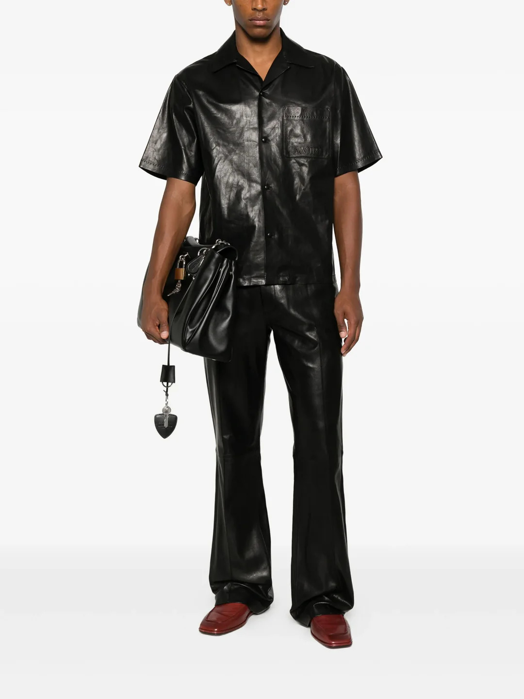 Lightweight Leather Camp Shirt - 2