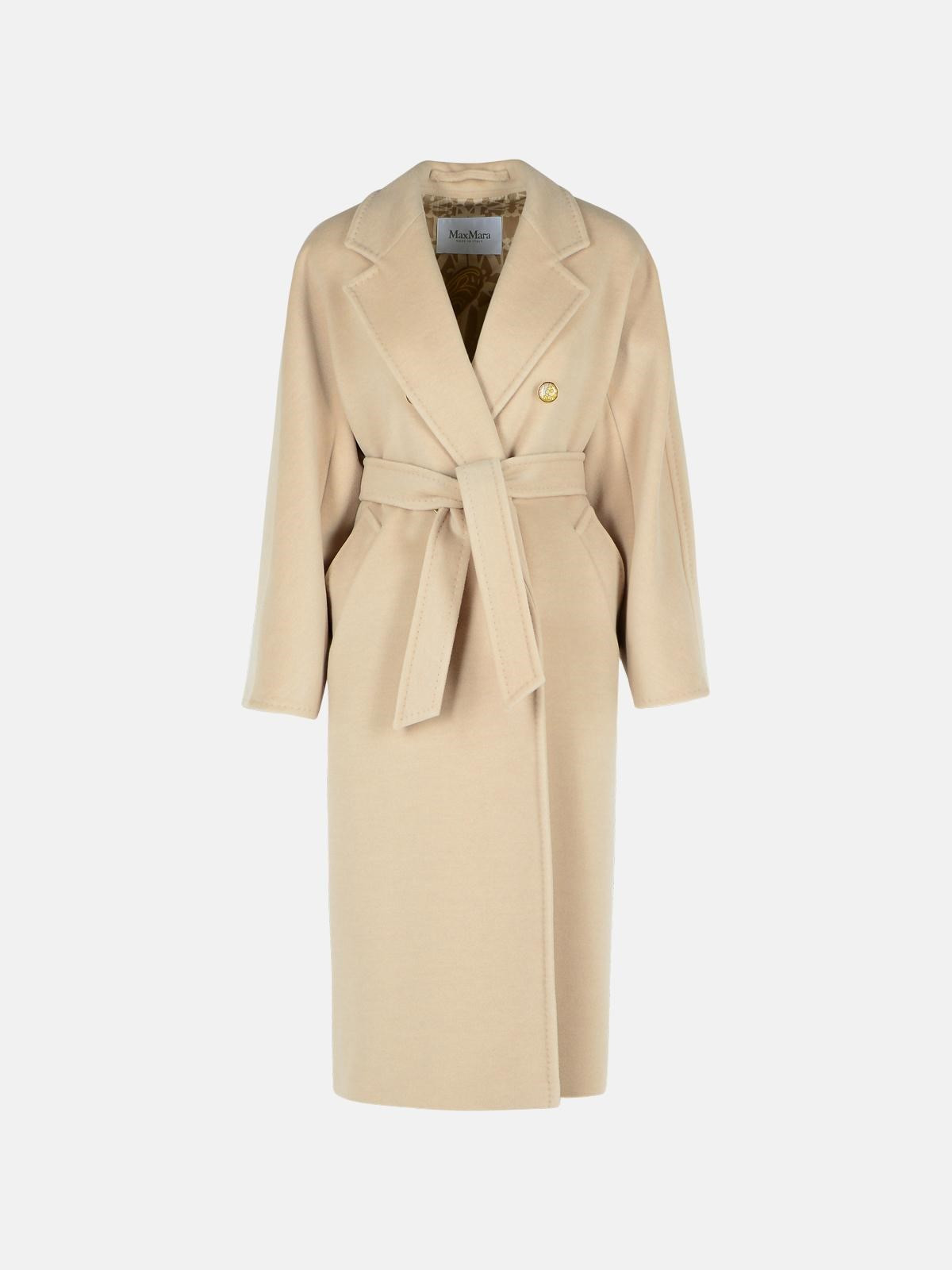 'TICINO' BEIGE VIRGIN WOOL BLEND COAT - 1