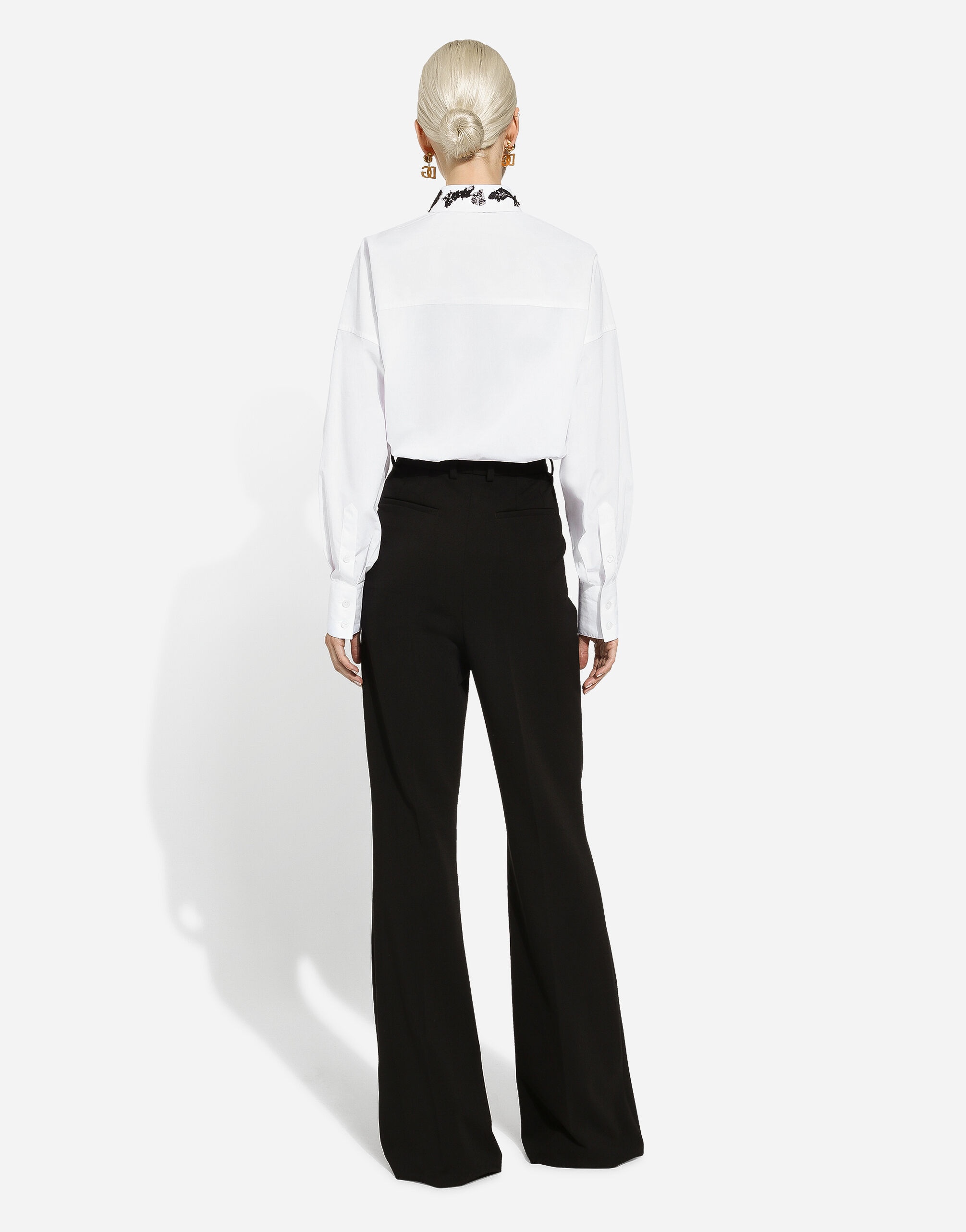 Flared jersey Milano rib pants - 3