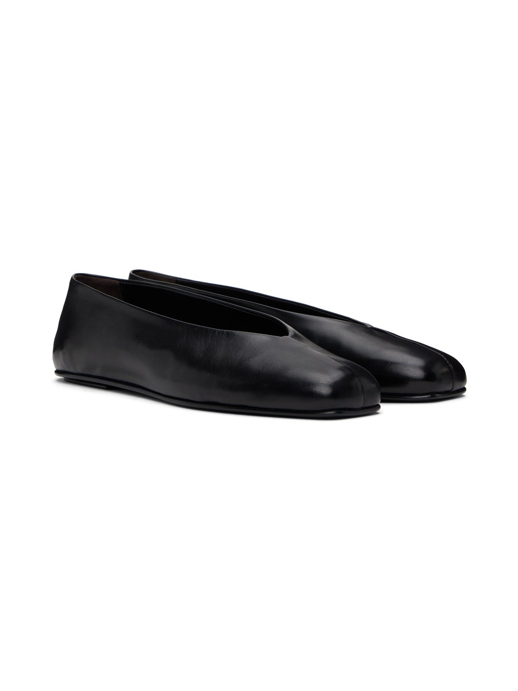 Black Eva Two Ballerina Flats - 4